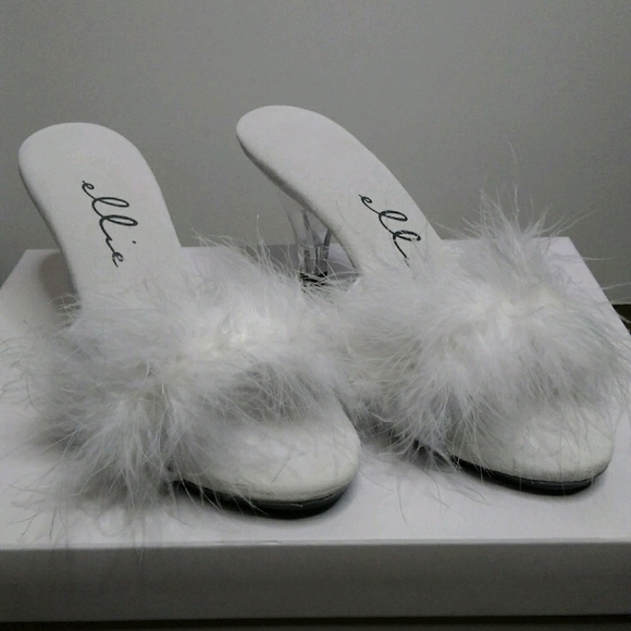 Sasha Marabou Slipper - Faux Fur 3-Inch Slides - Picture 1 of 3